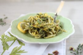 linguine al pesto di mentuccia