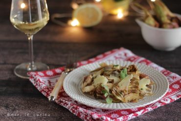 insalata aromatica di carciofi e parmigiano