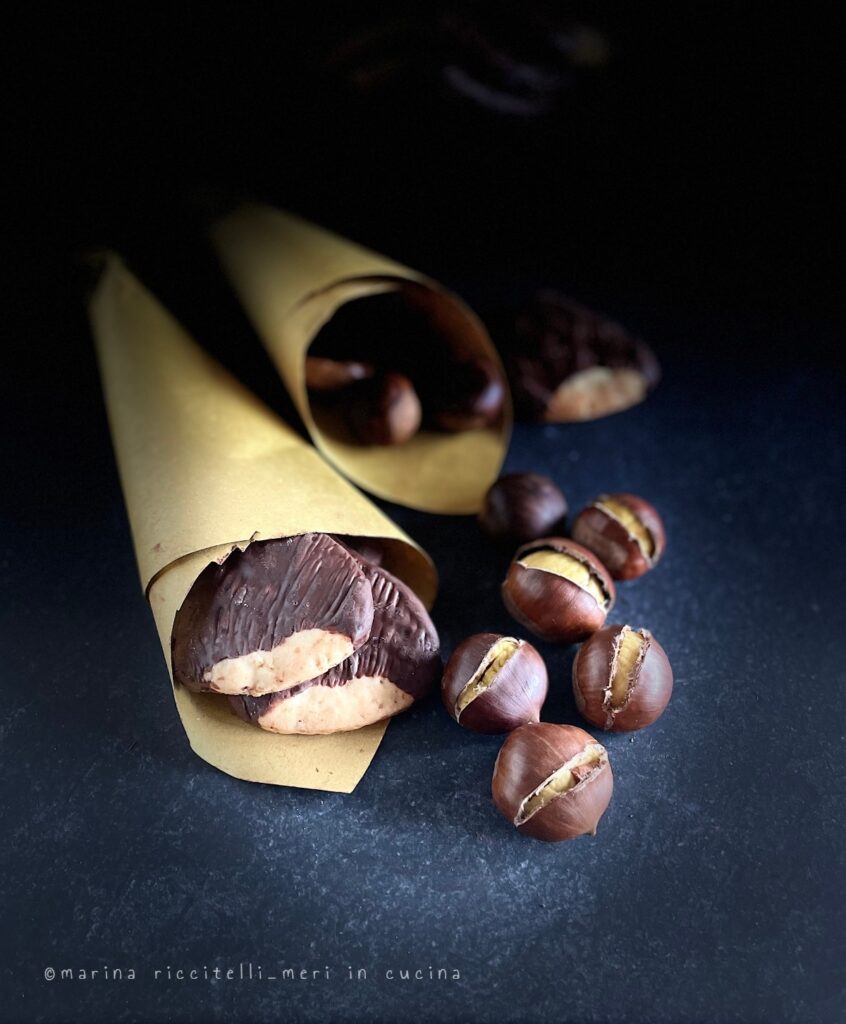 biscotti con castagne e cioccolato