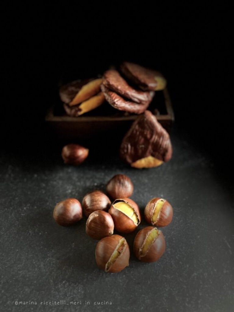 biscotti di castagne e cioccolato